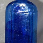 Antique Cobalt Blue Glass Poison Bottles