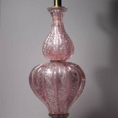 Antique Pink Glass Lamp