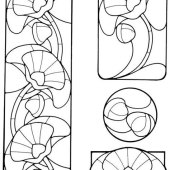 Art Deco Stained Glass Patterns Free