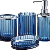 Blue Glass Bathroom Accessories