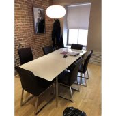 Cameron Glass Extendable Modern Dining Table White