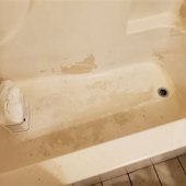 Clean Fiberglass Tub Surround