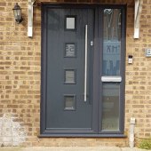 Composite Front Doors With Glass Side Panels