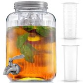 Glass Juice Dispenser With Spigot