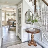 Glass Top Foyer Table Decorating Ideas