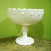 Milk Glass Pedestal Bowl
