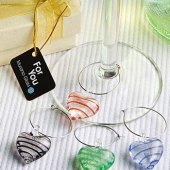 Murano Glass Wine Charm Favors