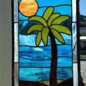 Stained Glass Palm Tree Patterns