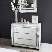 White Mirror Glass Dresser