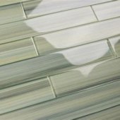 Wintermoss Aqua Green And Blue Glass Subway Tile