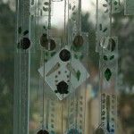 1950 S Chinese Glass Wind Chimes
