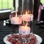 3 Glass Cylinder Vases Wedding Centerpieces Candles