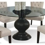 60 Round Glass Dining Table Set