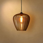 Amber Glass Pendant Light