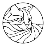 Cat Stained Glass Templates