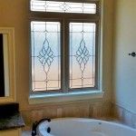 Faux Stained Glass Bathroom Window