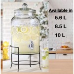 Glass Water Dispenser With Tap And Stand