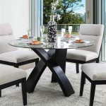 Modern Round Glass Dining Table Set