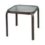 Small Glass Patio Side Table